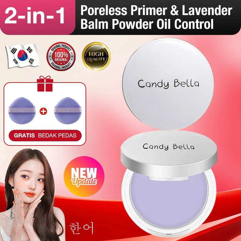 [Update] Candy Bella Balm Powder Oil Control Bedak Lavender Matte Powder Oil Control Luxcrime Setting Powder Compact Lightweight Natural Matte Finish Natural Setting Powder Waterproof Loose Powder