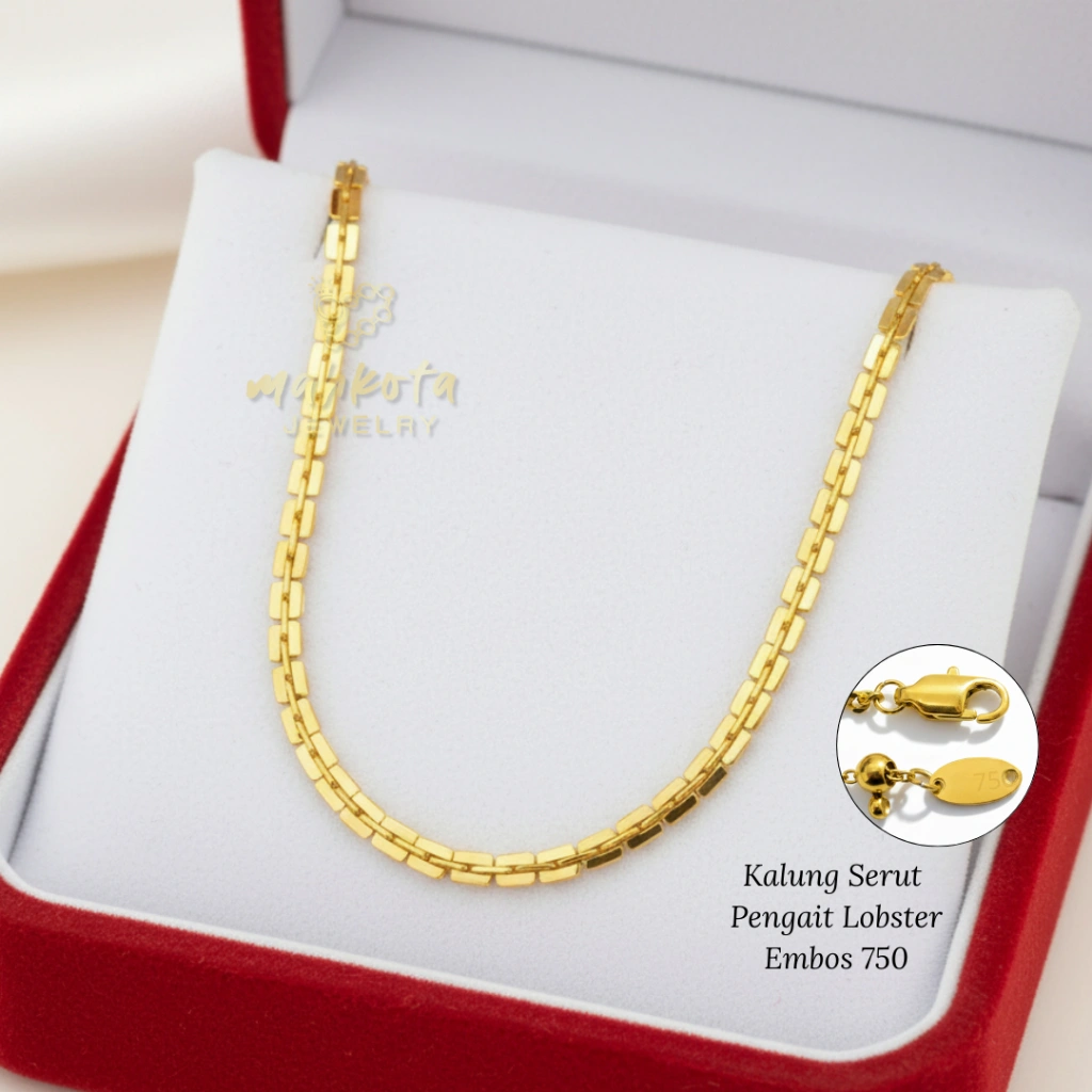 K371 Kalung Serut Remaja Dewasa Liontin Polos Simple Elegan - Aksesoris Perhiasan Titanium Wanita - Embos 750 - Anti Alergi Tidak Luntur - Fashion Korean Style - Aman Dipakai Mandi & Tahan Dari Terkena Lotion - Cocok Untuk Kado Pacar - Aestetic Minimalis