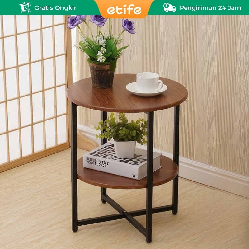 E-TIFE Meja Tamu Meja Kopi Meja Sudut Meja Cafe Coffe Table Meja Minimalis Meja Teras