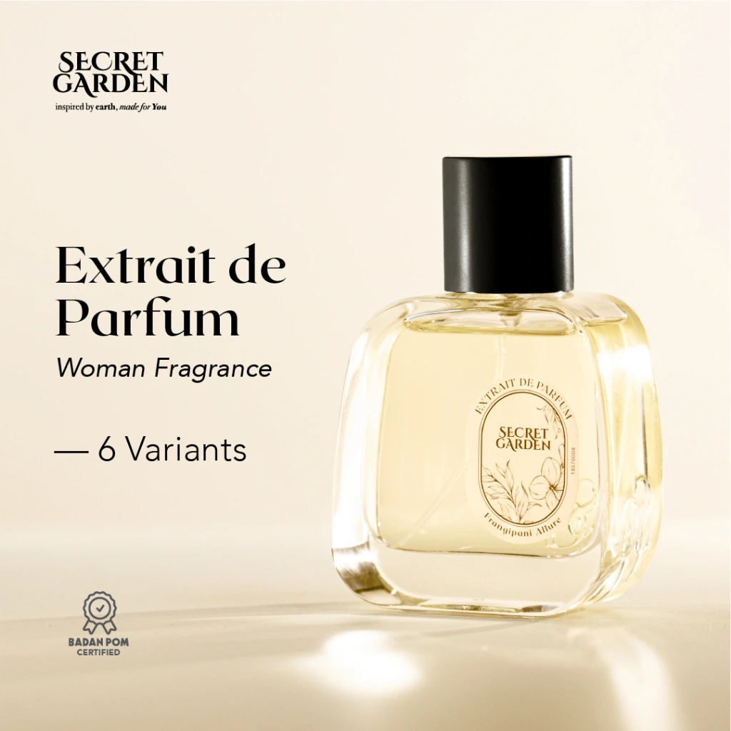 Secret Garden - Extrait De Parfum Women Collection 50 / 100 ml | Parfum Wanita Unisex Lokal Tahan Lama 12 Jam Long Lasting Kuat Gift Kado Premium Mewah Minyak Wangi Essence Sweet Floral Fruity Musk