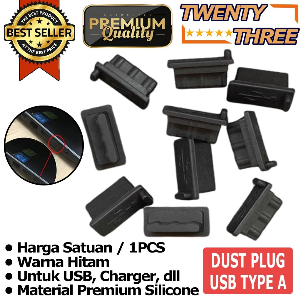 Tutup Penutup Port USB Slot USB Dust Plug Cover Anti Debu USB Type A Tipe A Flashdisk Anti Debu Air