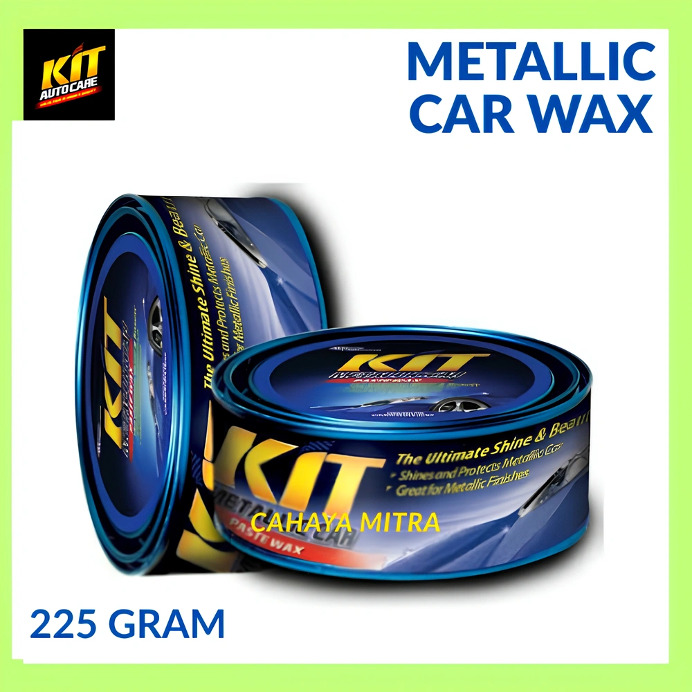 KIT Paste Metallic Car Wax 225gr Pengkilap Body Cat Kendaraan - Kit Kaleng Biru 225 Gr