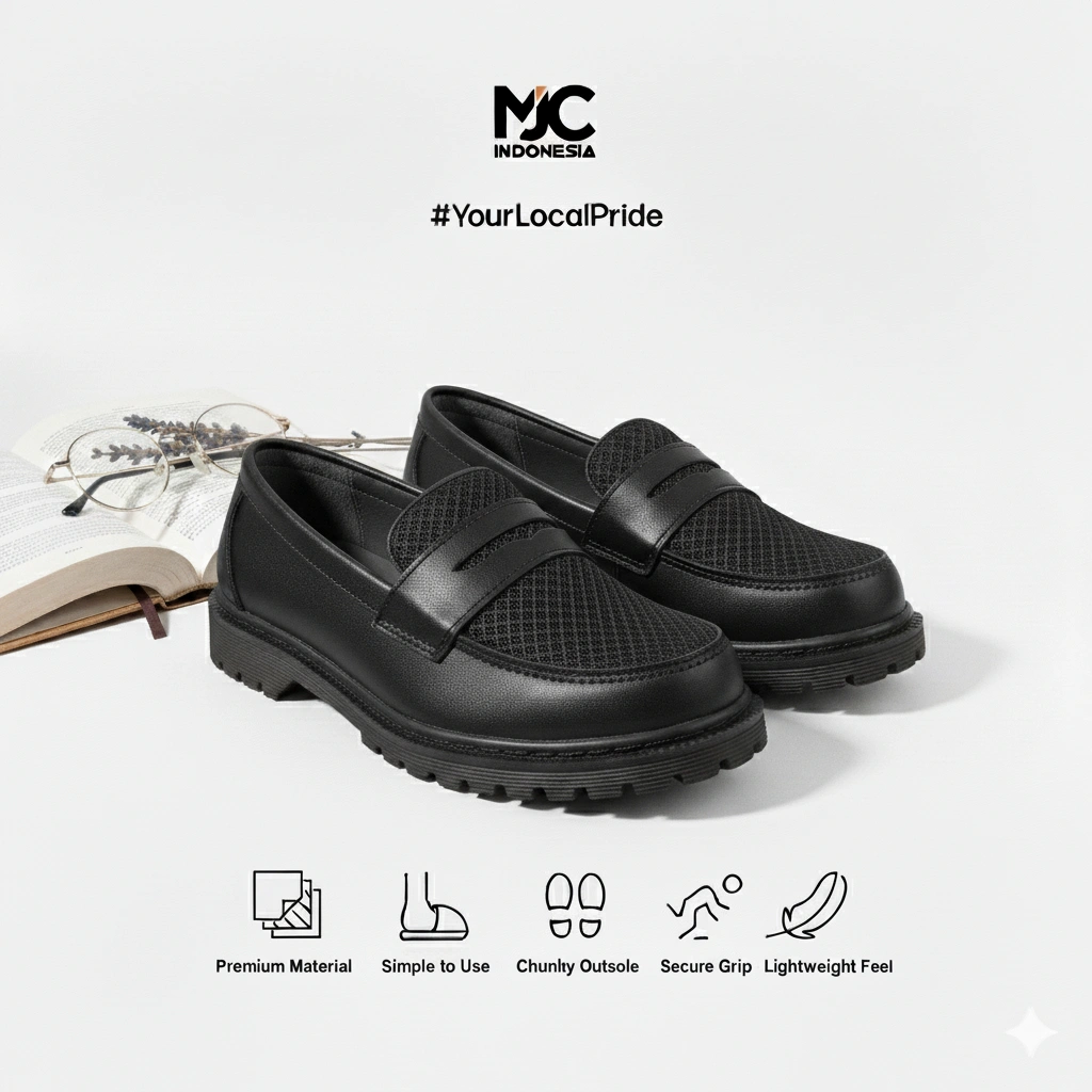 MJC Indonesia Sepatu Docmart Cewek Sepatu Formal Slip On Docmart Terbaru Sepatu Formal Oxford Kerja Kuliah Sepatu Sekolah Black 36-41
