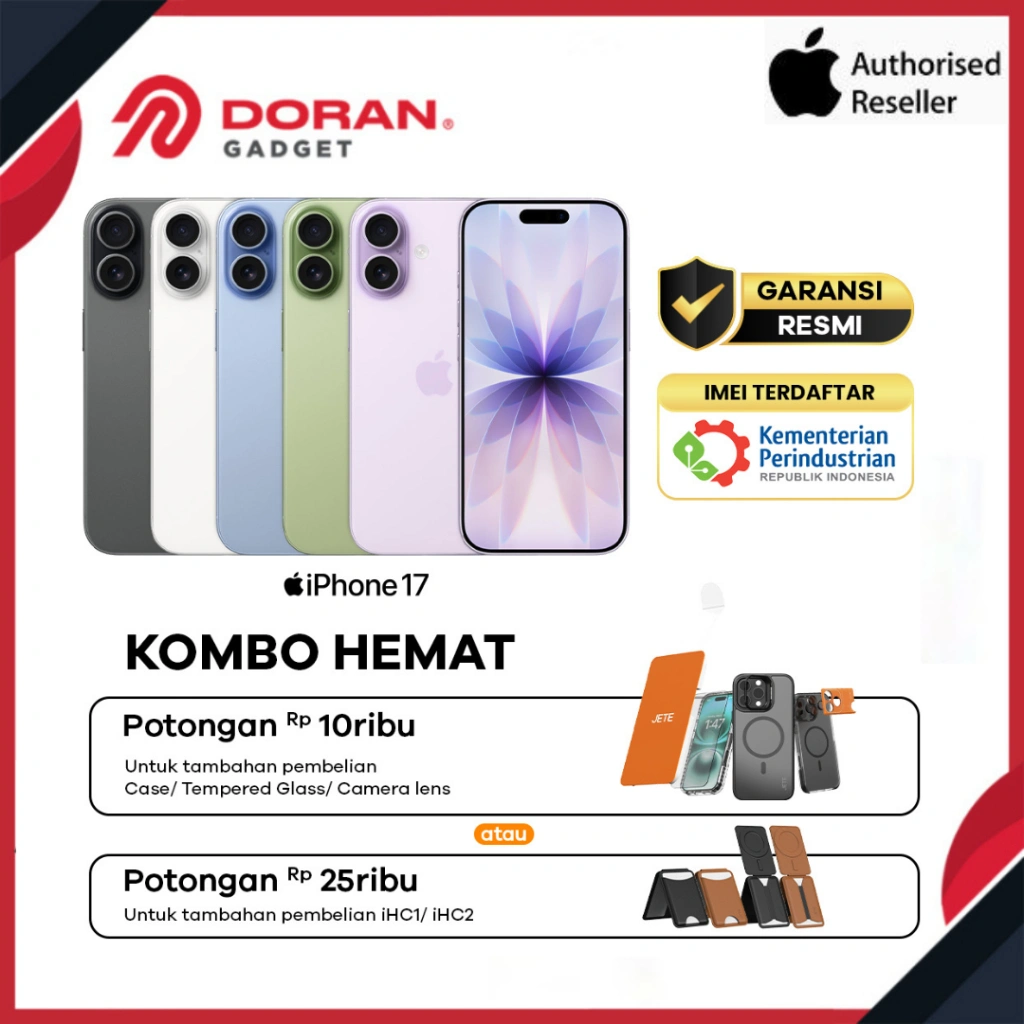 Apple iPhone 17 Chipset Apple A19 120hz 48MP Camera With Shutter Button - Garansi Resmi
