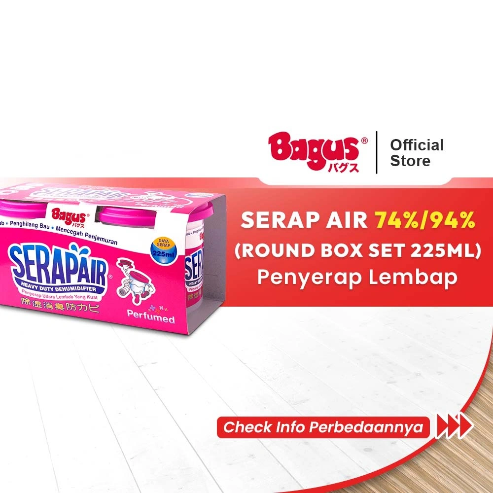 Bagus Serap Air Daya Serap 225 ml x  2 Packs - Mengurangi Kelembapan, Mencegah Ngegat dan Penjamuran
