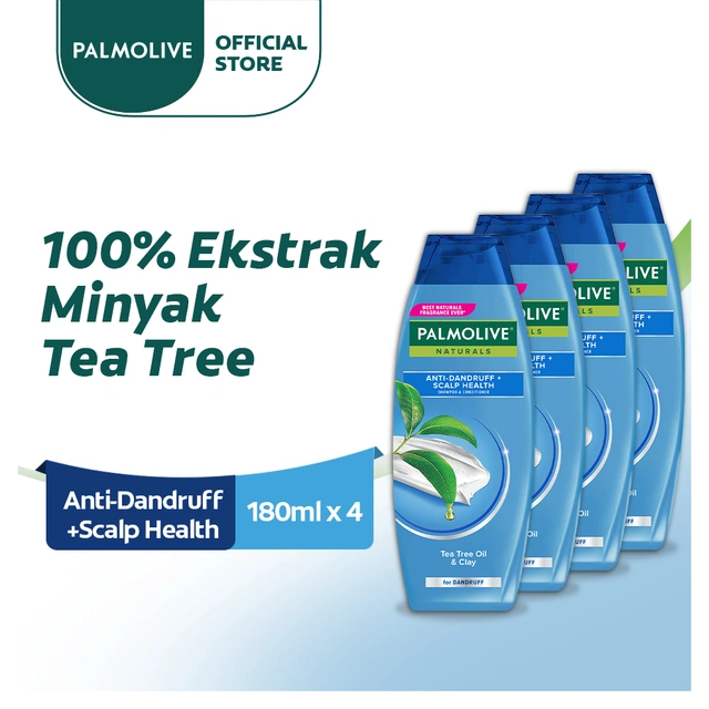 Palmolive Naturals Shampoo & Conditioner Anti Dandruff 180ml - Shampo Kondisioner (4pcs)