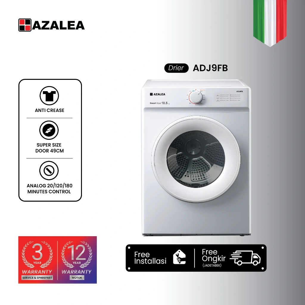 Azalea Pengering Pakaian ADJ9FB Electric Drier & Gas Drier, LPG