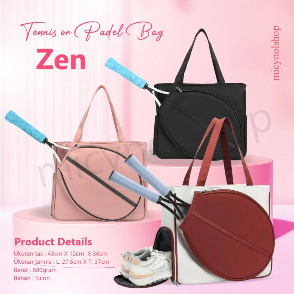MICYNSOLSHOP - KHUSUS TENNIS /TOTE BAG ZEN/TAS TENNIS/TAS PADEL/ HEAD SIZE 118INC /TAS OLAHRAGA/ZEN
