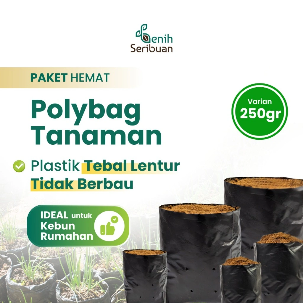 BENIH SERIBUAN - Paket Polybag Tanaman Tebal Isi Ratusan Polibag 250g