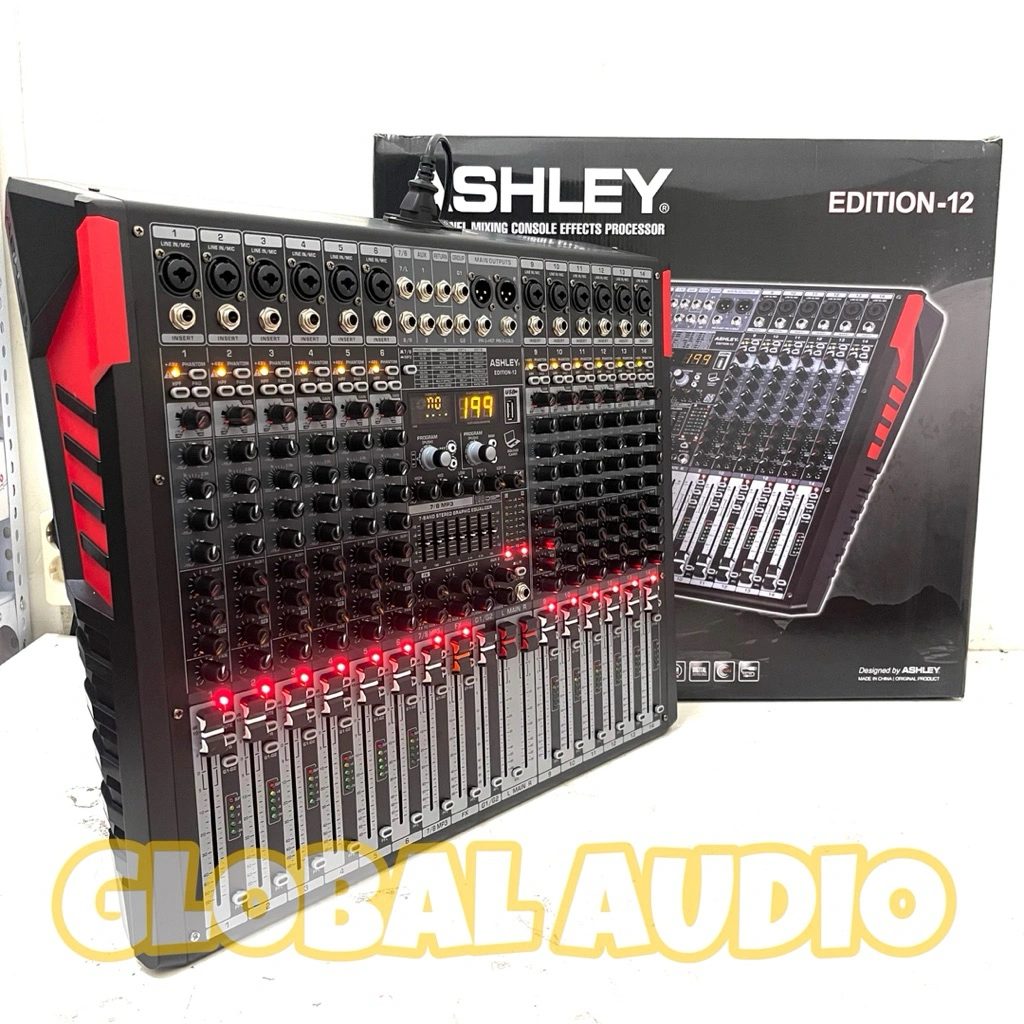 Mixer Audio Ashley 12 Edition New Original 12 Channel Bluetooth - USB Interface Mixing 12 channel edition12 ashley Bagus Murah ( Bisa COD )
