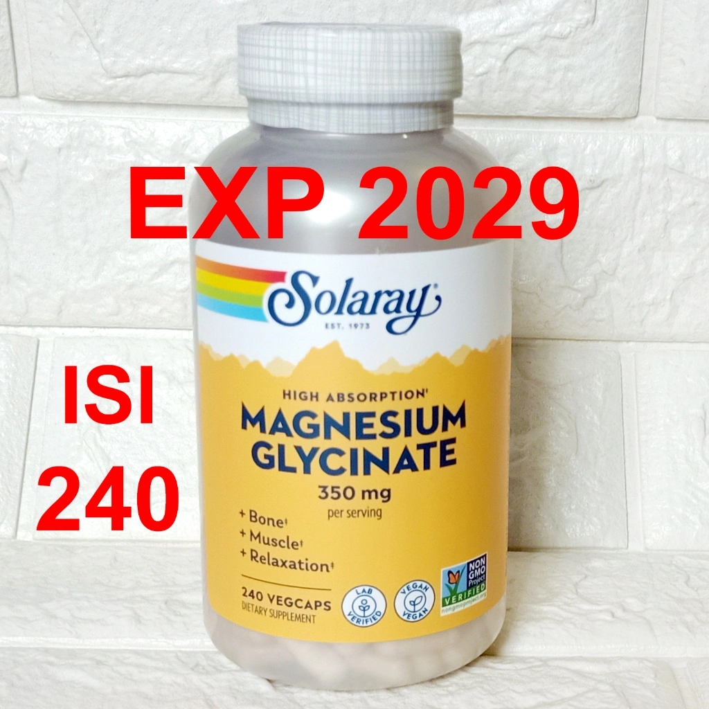 Solaray Magnesium Glycinate 350 mg 240 VegCaps High Absorption