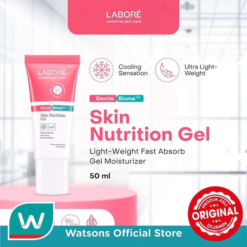 LABORÉ Dermalab Revolutionaire GentleBiome Skin Nutrition Gel 50ml - Moisturizer Gel - Pelembab Wajah - Perawatan Kulit Sensitif