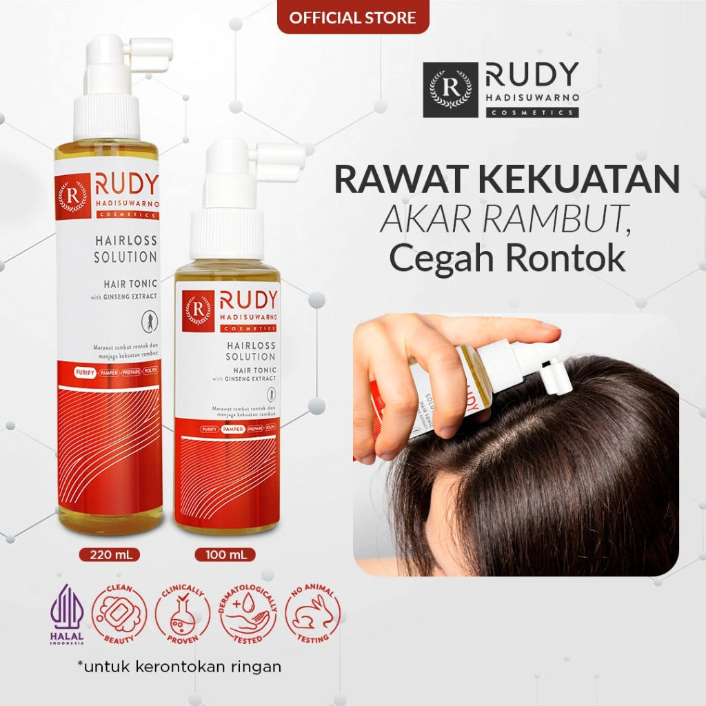 Rudy Hadisuwarno Cosmetics Hairlos Solution Tonic 220ml Hair Treatment