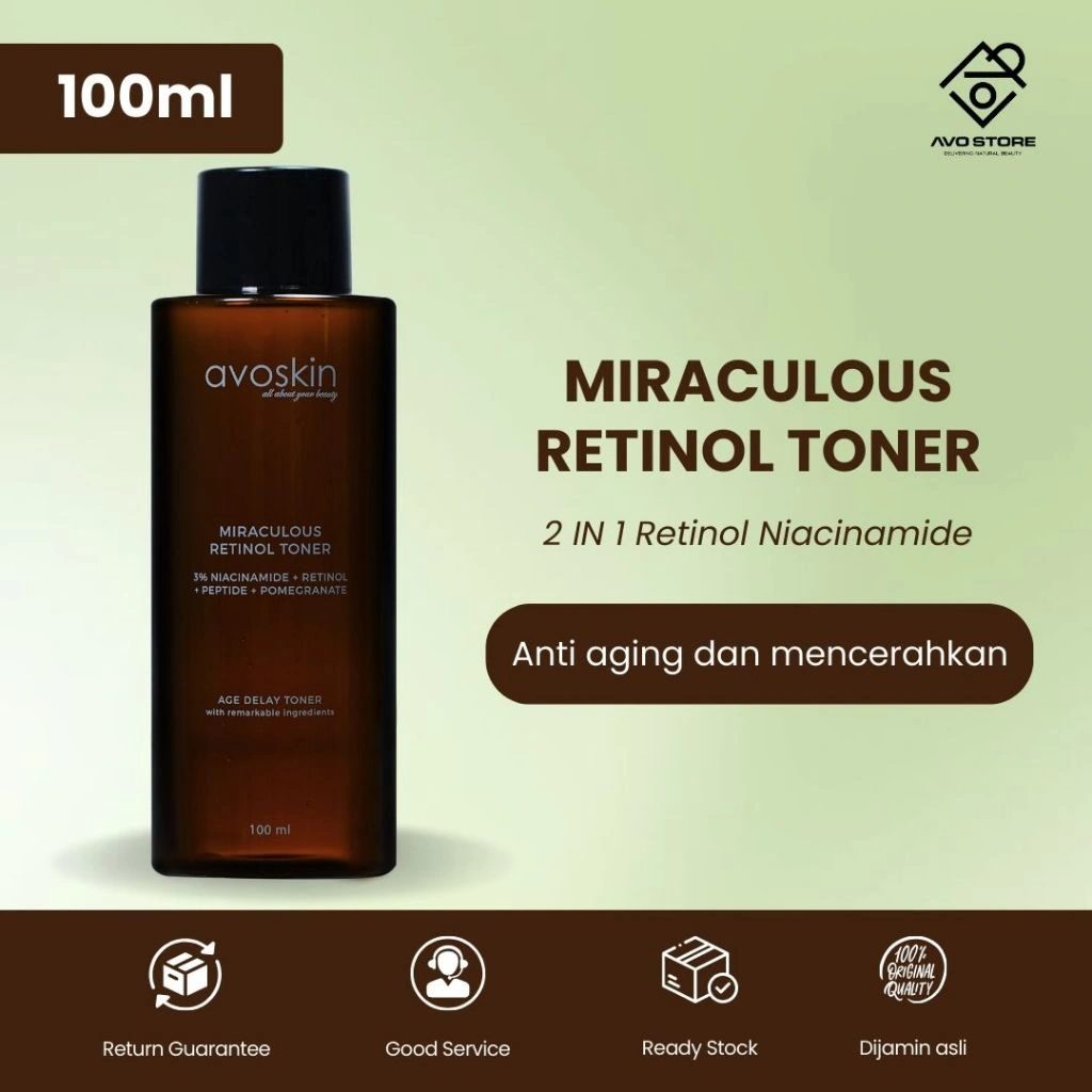Avoskin Miraculous Retinol Toner | Toner Anti Penuaan dengan Actosome Retinol