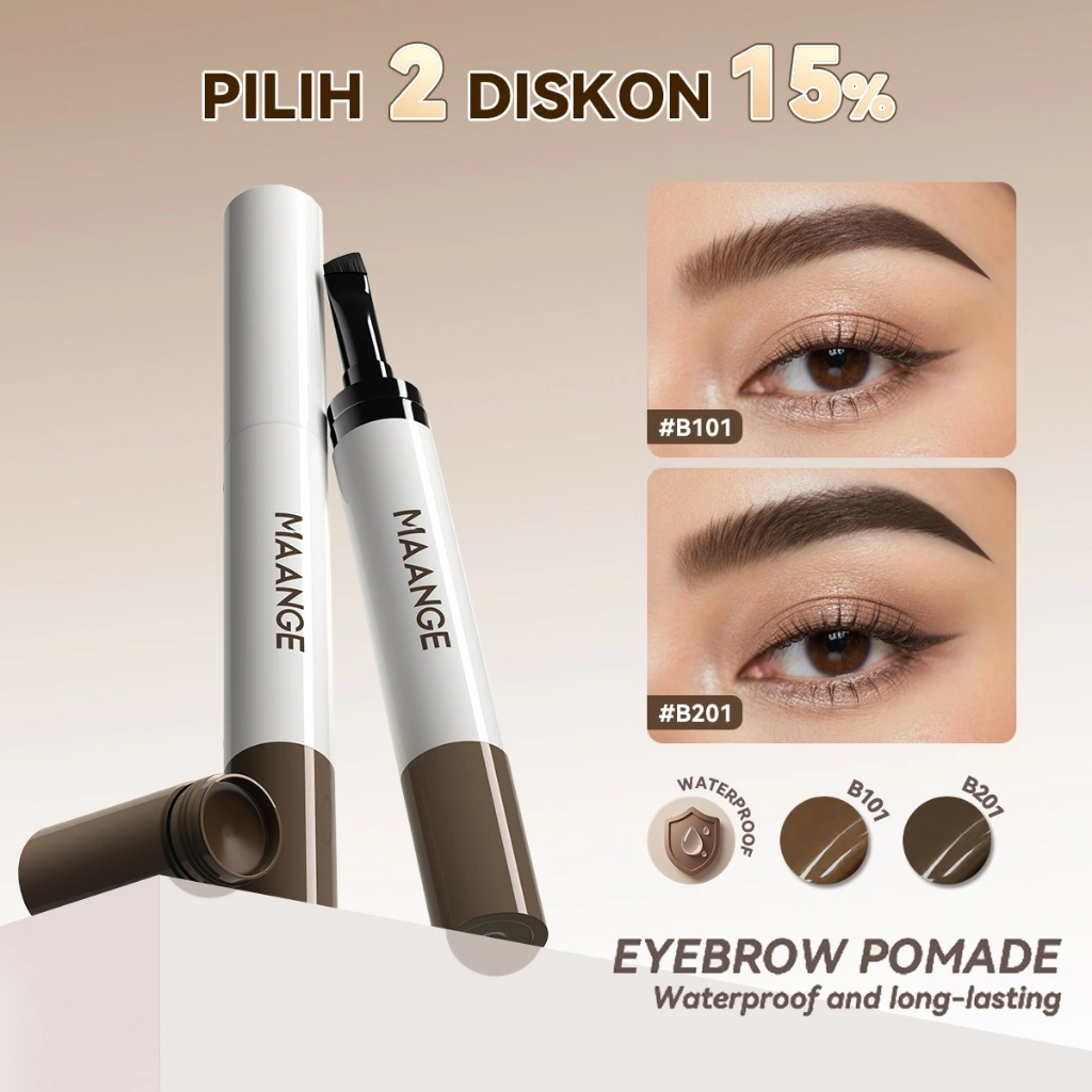 Pomade Alis Natural Waterproof 3D Eyebrow Eye Brow Gel Tahan Lama Smudgeproof Tattoo Eyebrow Pomade Cream Eyeliner Cepat Kering MG-E06