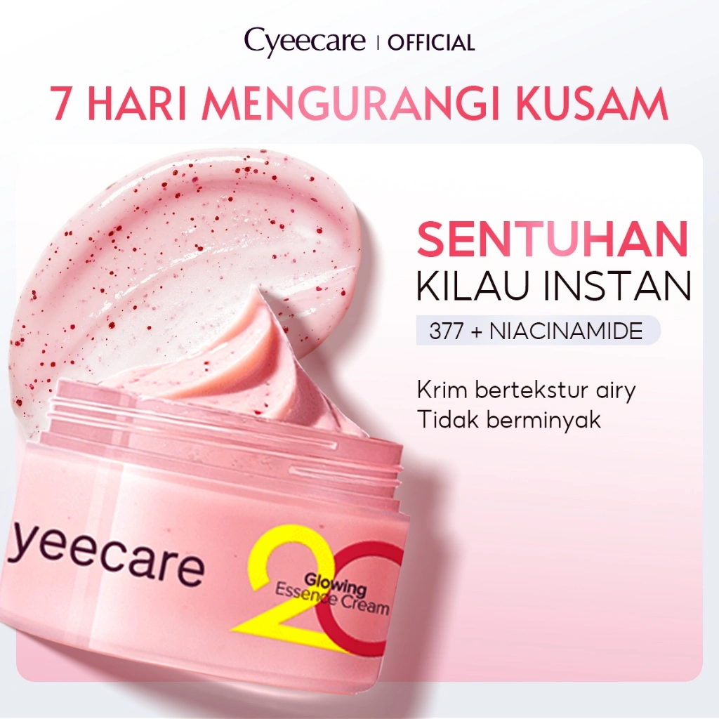 Cyeecare Krim Esens Revitalisasi dan Pelembab, Krim Pemutih Siang dan Malam, Pelembab Perawatan Kulit, Krim Anti-Penuaan Siang