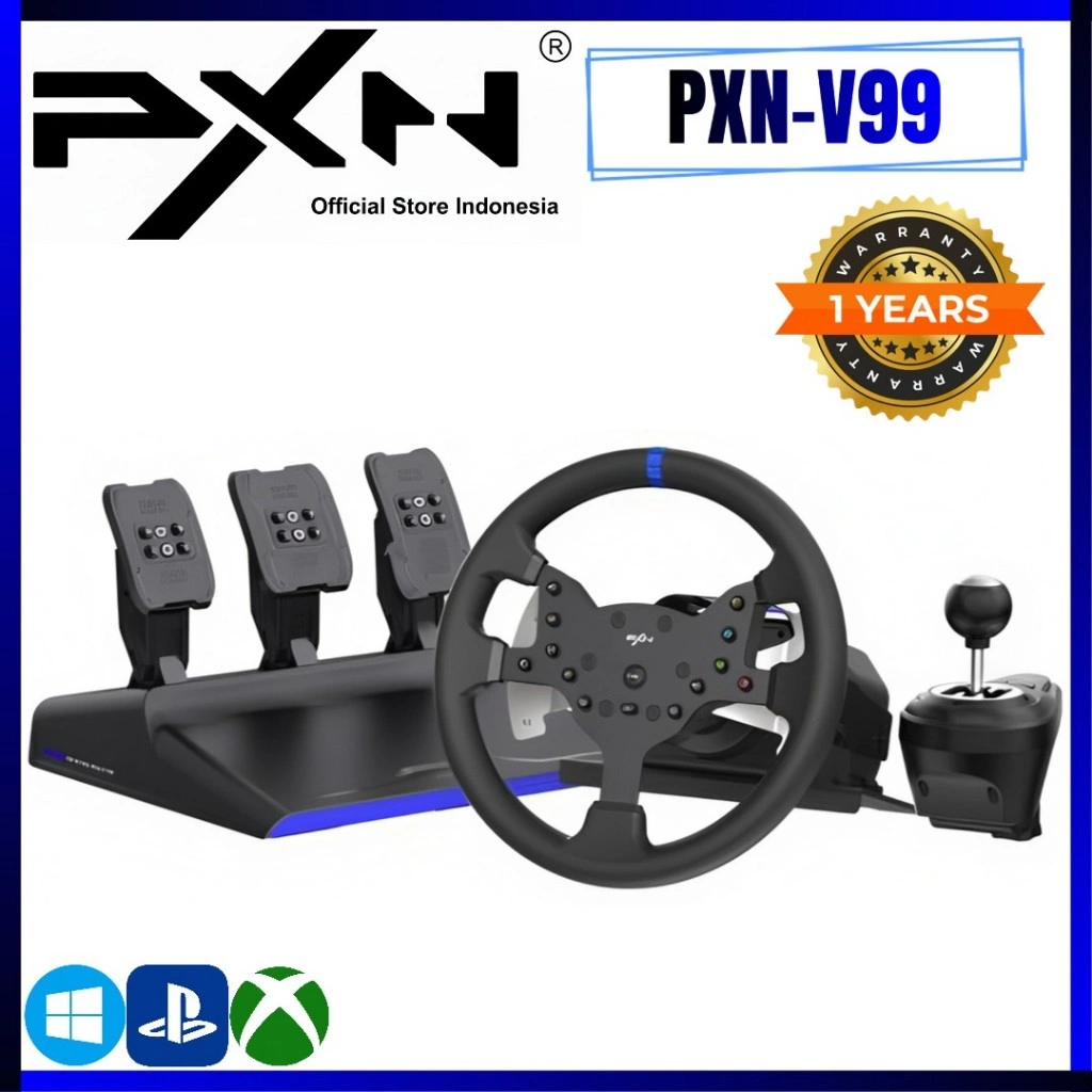 PXN V99 3.2Nm Force Feedback Racing Simulator Gaming Steering Wheel PC Windows PS4,PS5 Xbox One X/S
