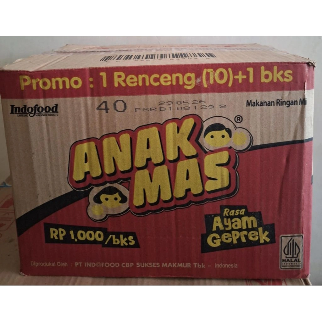 Mie Kering Anak mas Per carton isi 66pcs