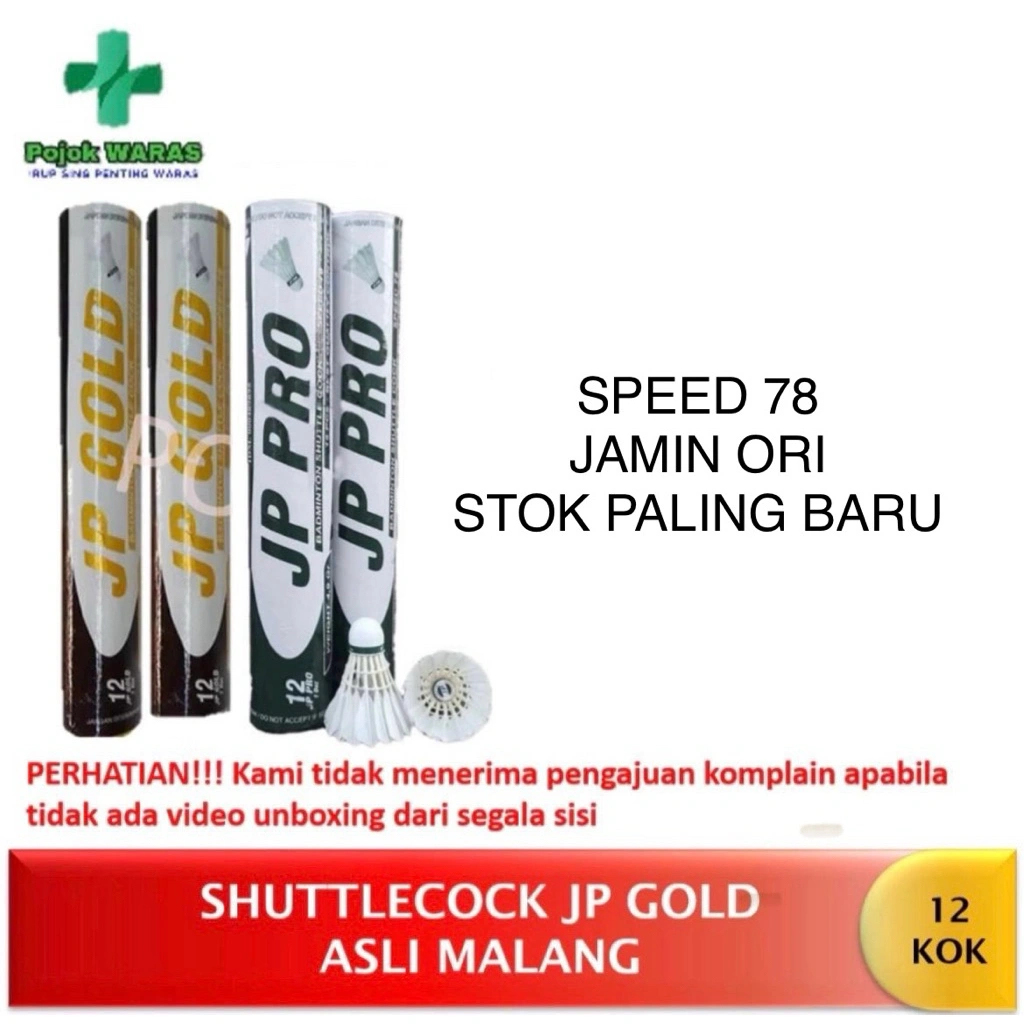 [BACA DESKRIPSI] JP GOLD JP PRO SHUTTLECOCK - KOK BADMINTON BULUTANGKIS