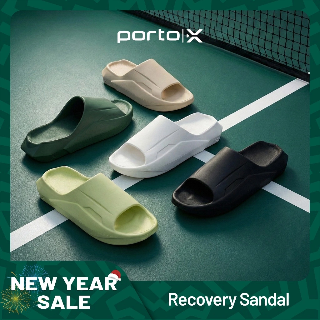 Porto X Sandals - Ludwig Slides Sendal Slop Recovery Sport Adaptifoam Pemulihan Kaki