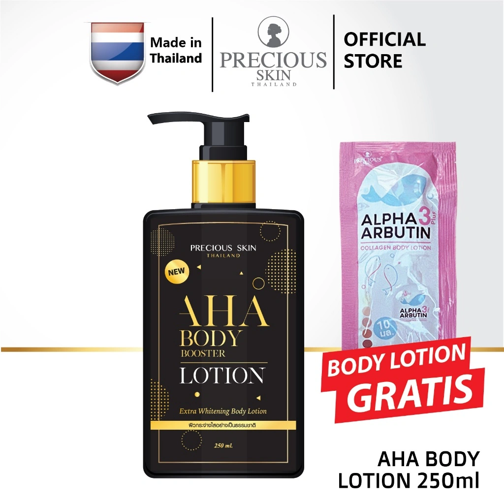 Precious Skin Thailand AHA Mimi Body Booster Extra Whtening Lotion / Bodylotion / Handbody 250ml
