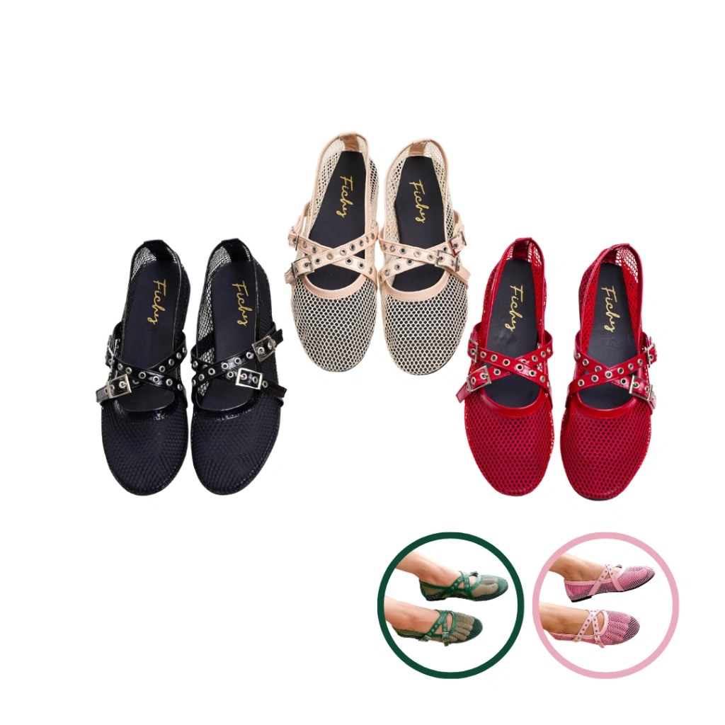 Fichy - Poppy Flatshoes / Flatshoes / Flatshoes Jaring [Size 36-42]