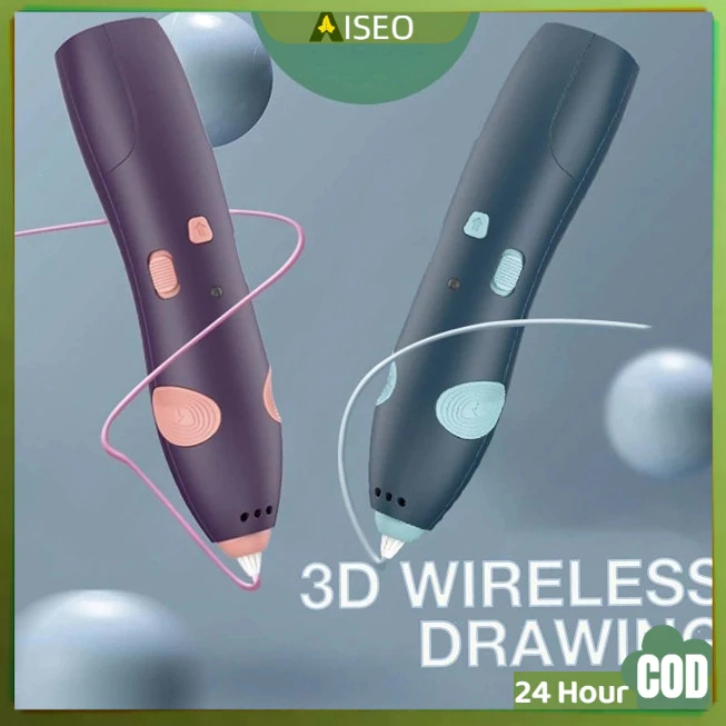 <MURAH COD>Wireless 3D Stereoscopic Printing Pen 3D Printer Arts Pen Making Doodle Arts Crafts / Free PCL Filament / for 3D Drawing