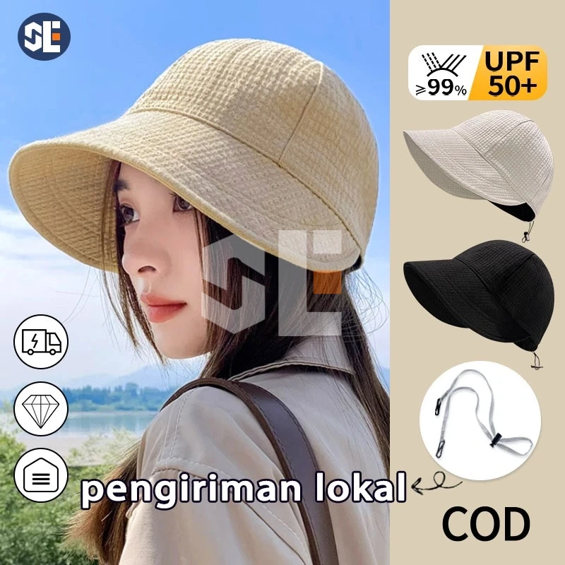 Shulanger Topi Korean Style Wanita Topi Anti Uv Topi Wanita Topi Haji Topi Anti Uv Wanita/TOPI