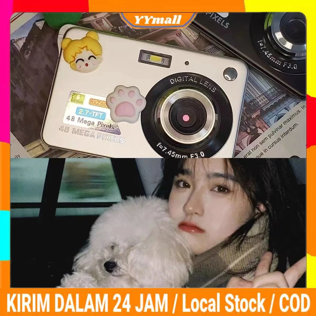 【Garansi/Harga Minimum 】ORI NEW Camera Digital Camera Digicam Kamera Pocket 48MP Kamera 48: Point & Shoot Digital Camera Digital Digicam Kamera Pocket 48MP 1080P Kamera Mini / Kamera Saku Model Retro