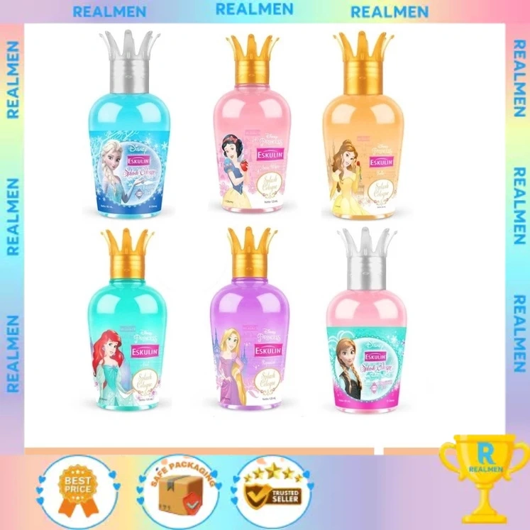 Eskulin Kids Splash Cologne Princess Series 125ml | Splash Snow White Belle Anna | Cologne Anak