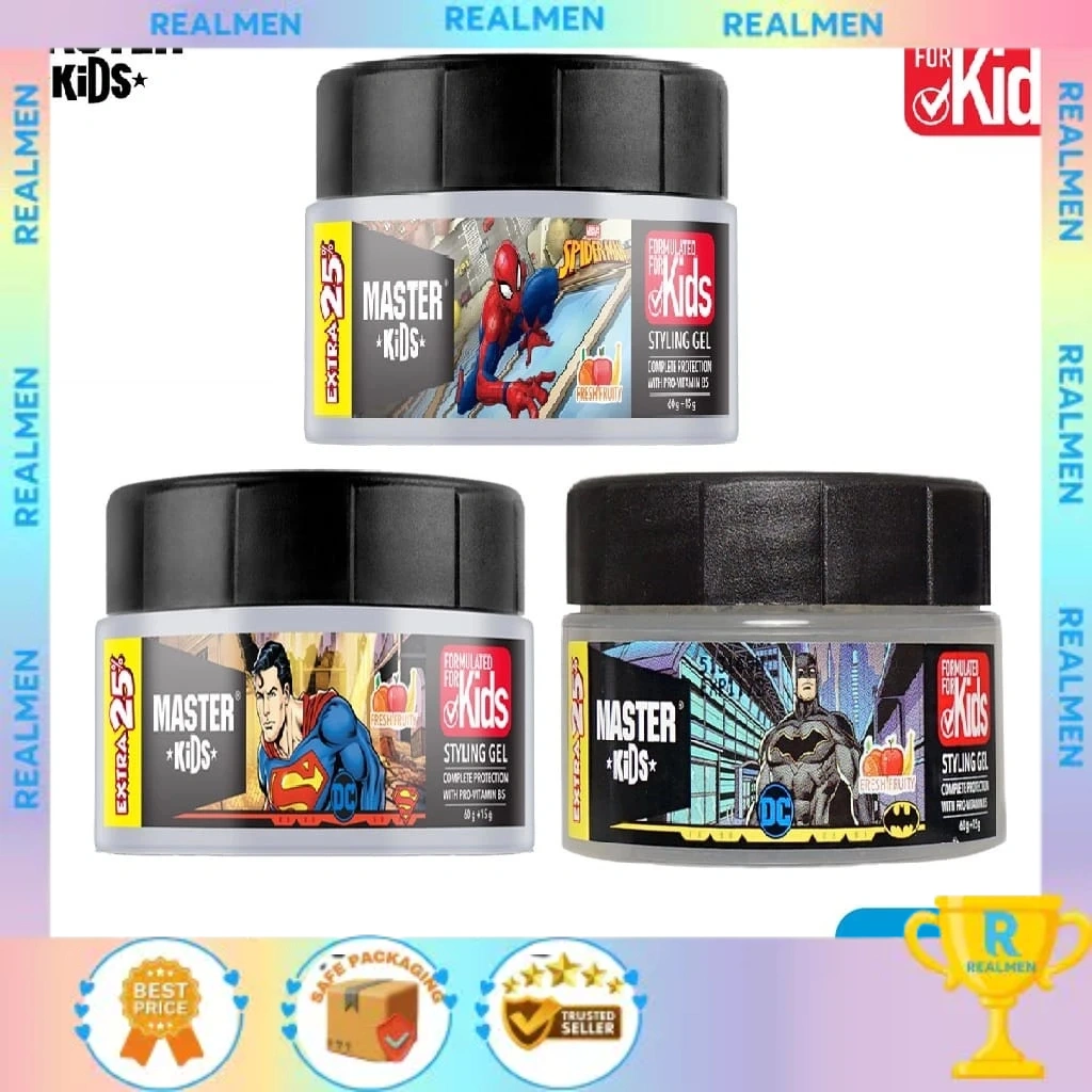 Master Kids Styling Gel | Minyak Rambut Anak | Pomade Anak Karakter | 75 Gr