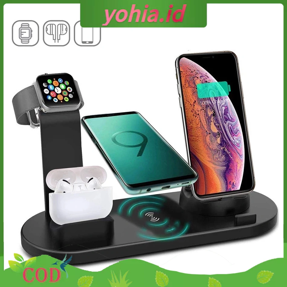 【COD】20W 4in1 Magnetic Wireless Charger Stand Wireless Charging Desktop Night Light For iwatch Fast Charging Charging Stand
