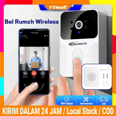 Bel Rumah Wireless Waterproof Kamera WIFI Video Doorbell Smart Door Bell Kamera