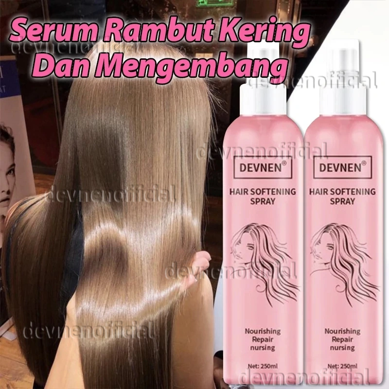 Serum Rambut Kering Dan Mengembang 250ml keratin hair treatment spray Vitamin rambut rontok dan kering Minyak rambut wanita Serum rambut rusak dan kering Pelembut rambut kering dan ngembang Indah Bersinar Berkilau Sehat Kuat Anti Kusam Bercabang