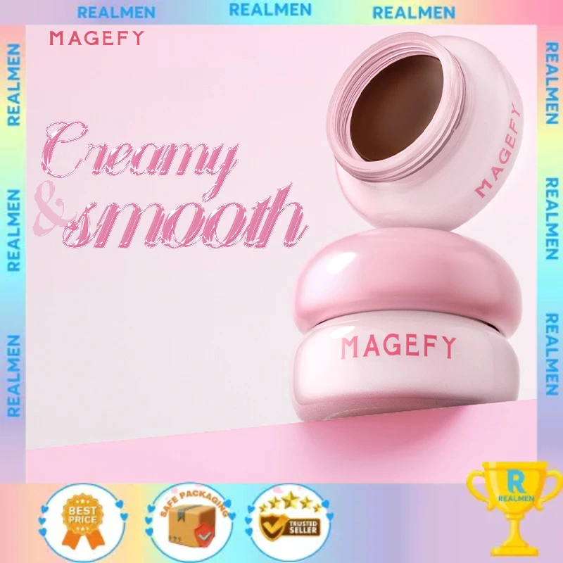 MAGEFY Eyebrow Dying Cream 2-In-1 Eyebrow Cream & Powder Gel Pomade Waterproof