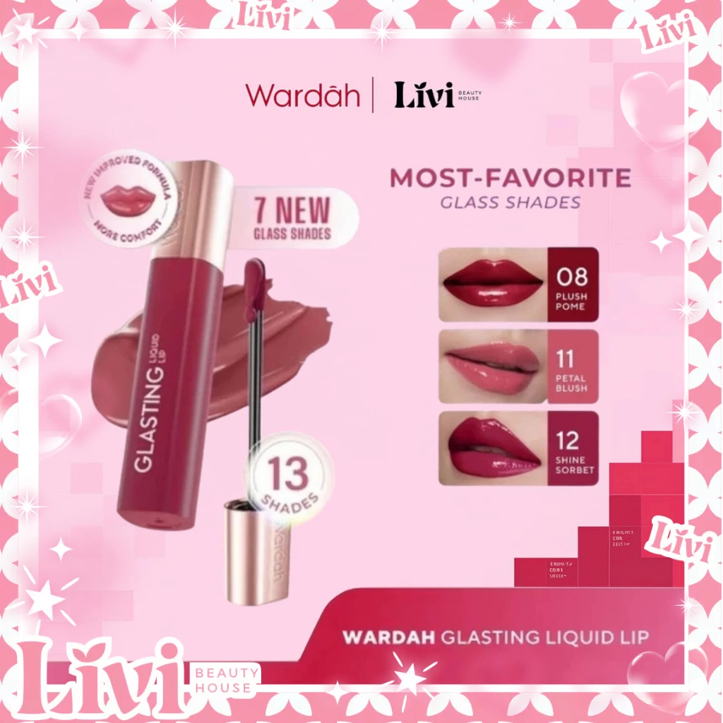 LIVI - Wardah GLASTING Liquid Lip | Lip-Stain-Lipgloss-Lipstik - Liptint-Matte-Lipstick- - Lip Cream