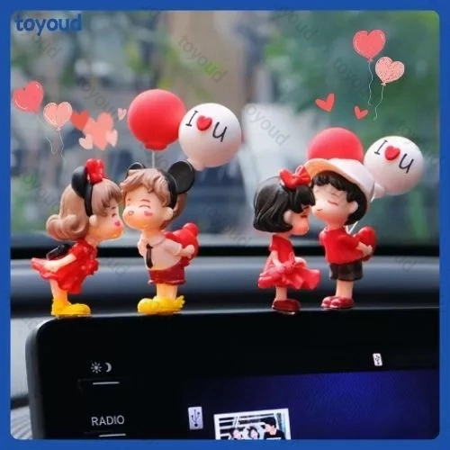 Aksesoris Interior Otomotif Boneka Pasangan Kartun Yang Lucu Hiasan Dashboard Mobil Lucu
