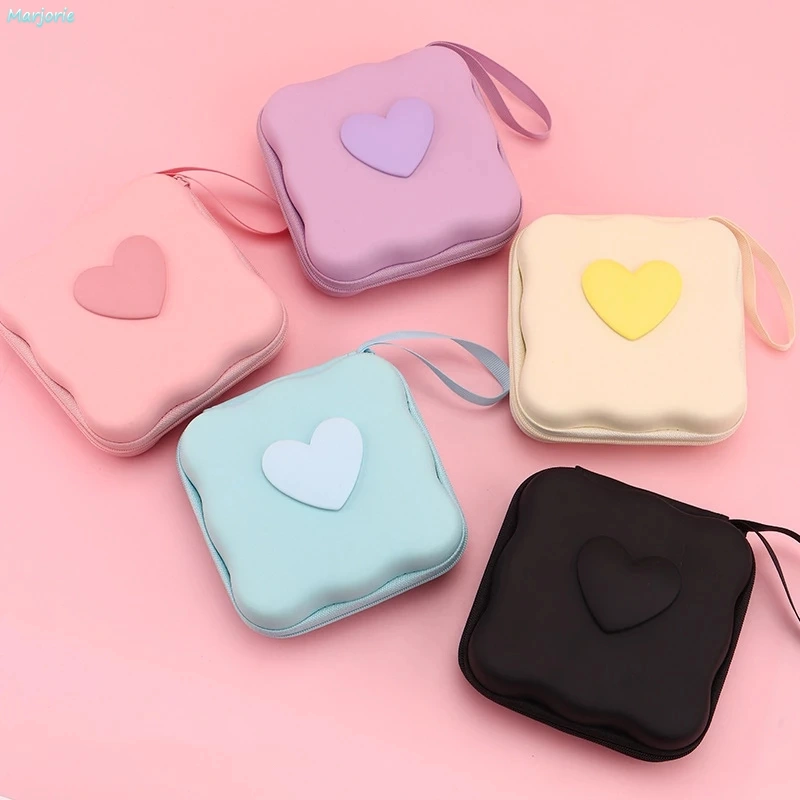 Tas Penyimpanan Multifungsi, Tas Pelindung Kabel Data Cinta Berbentuk, Tas Penyimpanan Headset Perjalanan Luar Ruangan, Tas Penyimpanan Cinta  Kabel Data, Tas Headphone-MJD