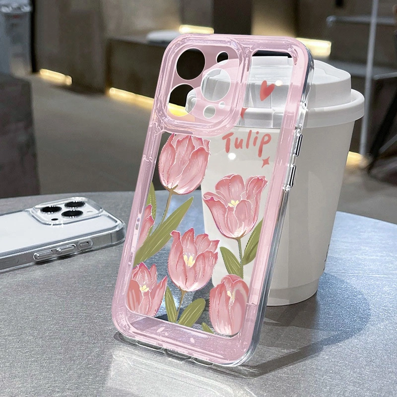 Bunga Tulip Cewek Kelas Atas Soft Case Infinix Hot 60 Pro Plus Smart 10 Plus Hot 60 Hot 60i Note 50 40 Pro Plus 5G 4G Smart 9 8 Pro Hot 50 Pro Plus 50I 40I Itel P55 4G 20I 20S 30 30I Smart 5 6 7 11S Nfc 12I 12 Play Note 30 Pro+ 10 11 Play Lucu Casing Hp