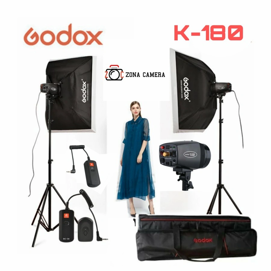 Paket Godox Mini Studio K-180 Kit Lighting Studio K180 K 180 180w Foto