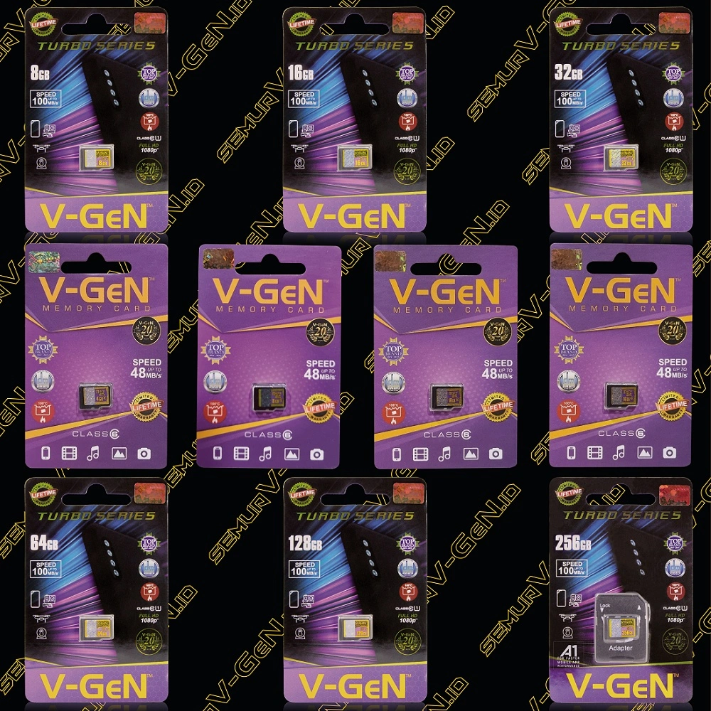 MicroSD 4GB 8GB 16GB 32GB 64GB 128GB 256GB Class 10 V-GeN Turbo 100MBps Memory Card Micro SD Original
