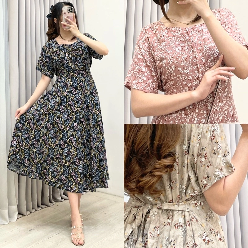 Amariel Diana Dress Daster Nyaman Busui Bumil Friendly