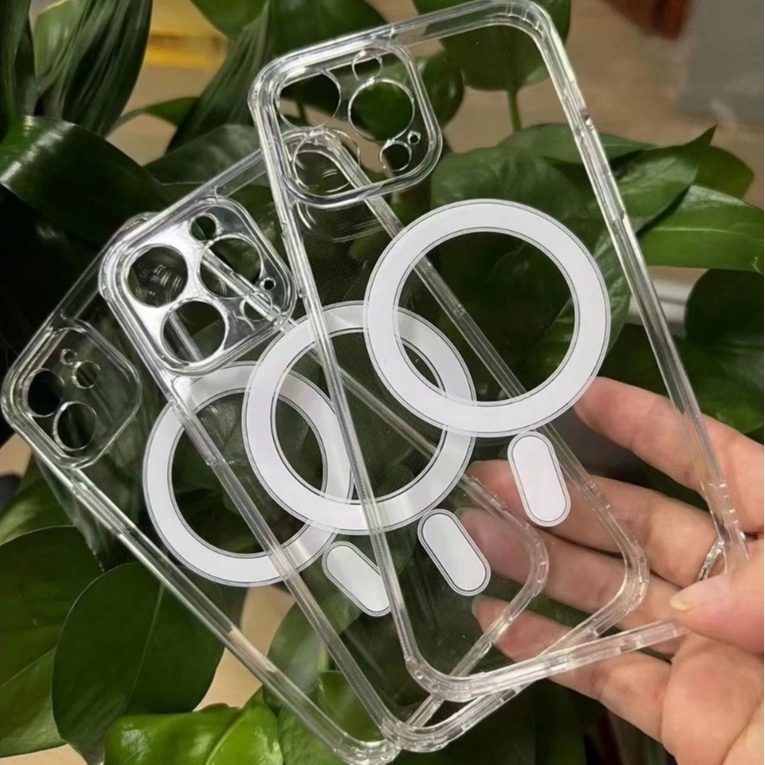 [ TOMCASES ] LENSCOVER MAGSAFE CASE IPH / LENS PROTECTOR CASE MAGSAFE IP MAGNET CLEAR HYBRID
