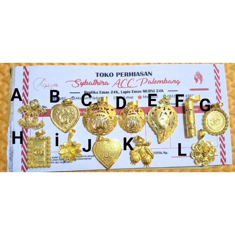 LIONTIN Kalung LAPIS EMAS 24K