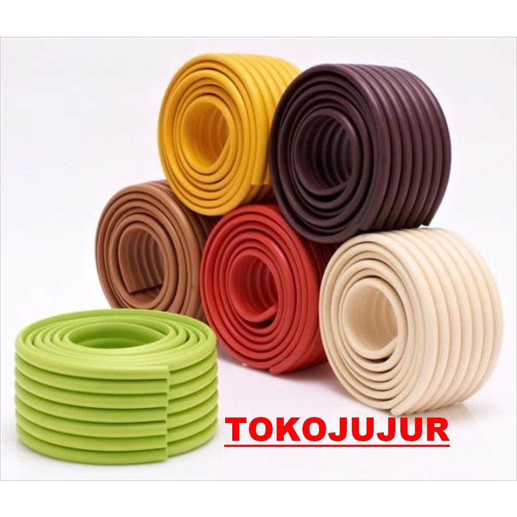 TOKOJUJUR Pelindung Sudut Meja 2 Meter Siku 2M ROLL Baby Safety Protector Pengaman 2 M 2Meter Bayi Anak Ujung Kursi Lemari Tempat Tidur Serbaguna 2meter Busa Bentuk W U L