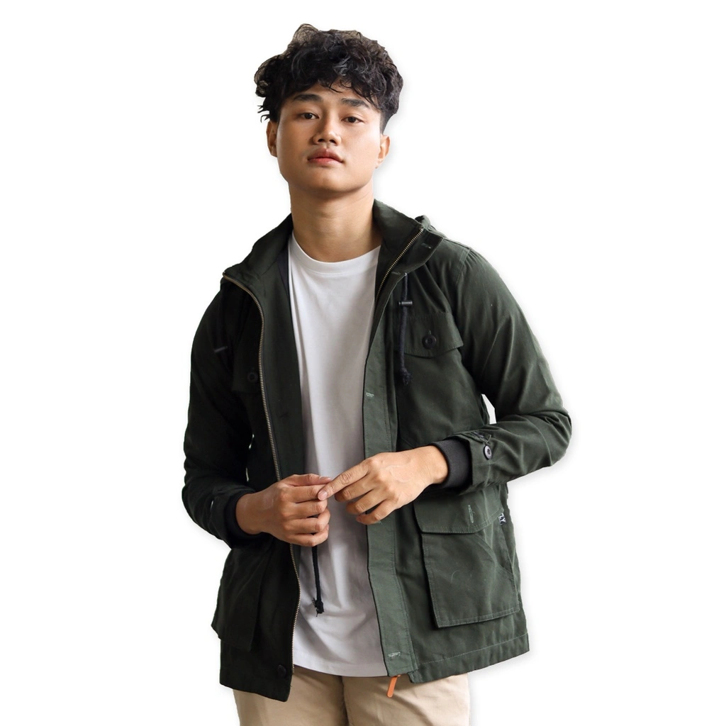 Nookly Jaket Outdoor Parka Army Jaket Pria Jaket Motor