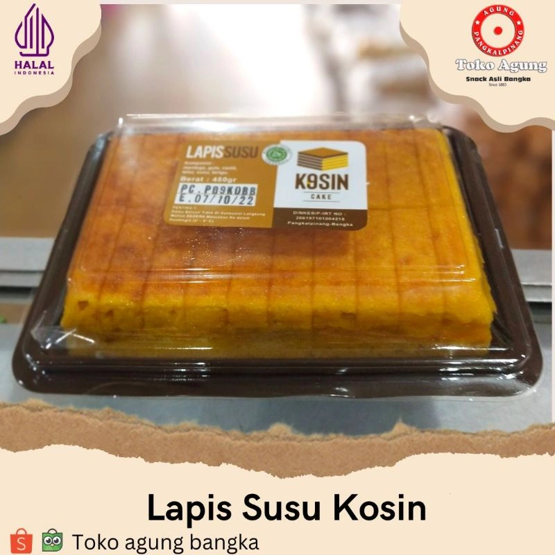Kue Lapis Bangka KOSIN Halal / Kue Lapis Legit Bangka / Kue Besar Bangka / Ready Lapis susu Thaipan / toko agung