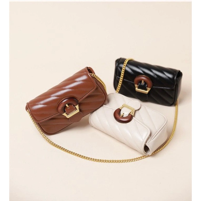 Tas Selempang Kulit Wanita Tas Hp Cewek Rantai Messenger Luxury Mini Bag FT40 19 x 11 x 6 cm