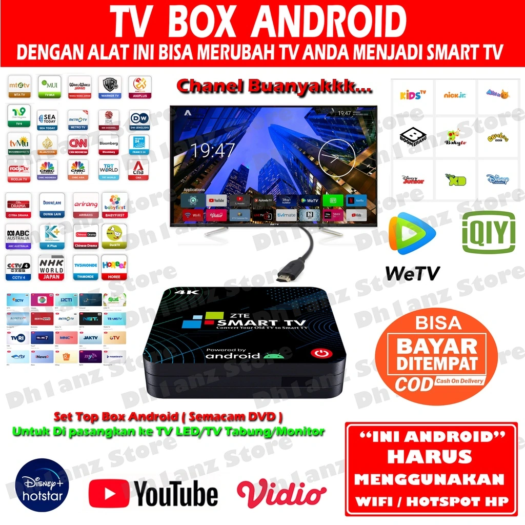 Set top box Android (Merubah tv biasa menjadi android SmartTV), sudah ROOT & kita instalkan full aplikasi
