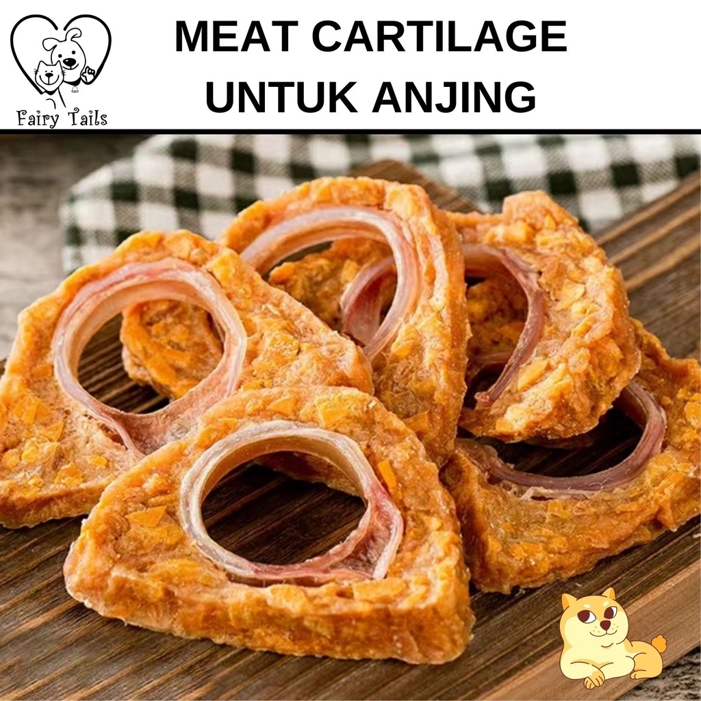 Snack Tulang Rawan Ayam Sapi Bebek Dengan Kuning Telur Untuk Anjing Anabul Cemilan Sehat / Chicken Beef Duck Cartilage with Egg Yolk for Dog